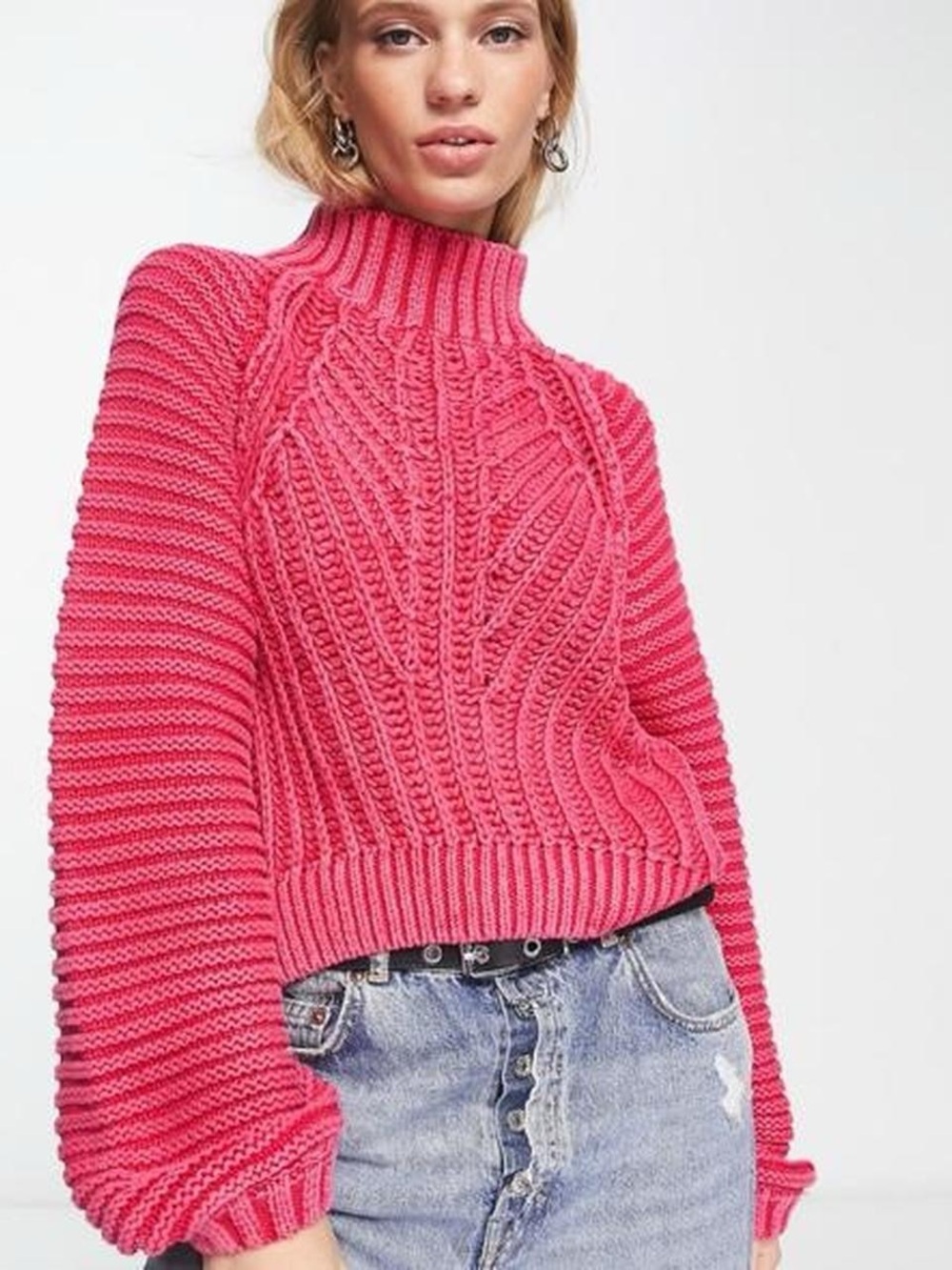 Free People Sweetheart Balloon Sleeve Sweater